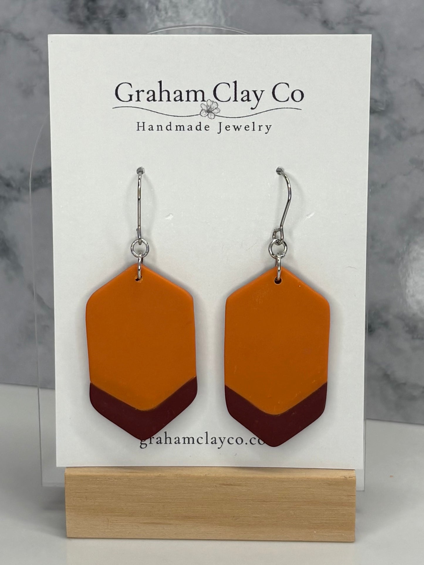 Color Block Chevron Dangle Earrings- Customize