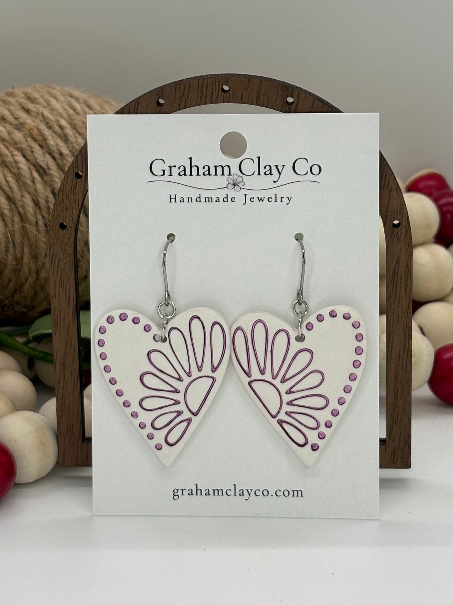 Artistic Heart Dangle Earring