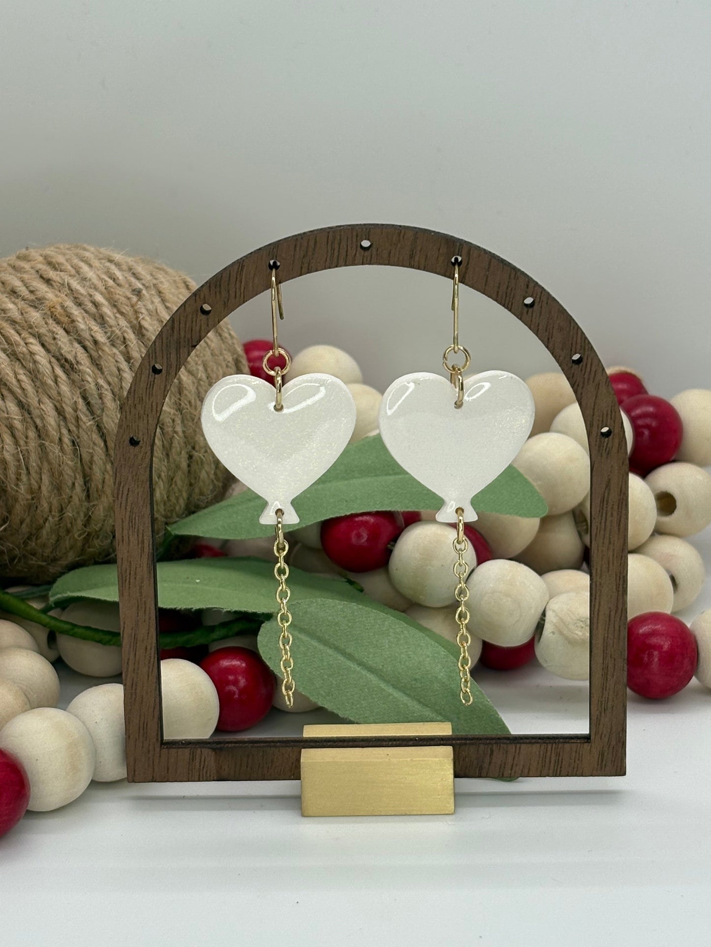 Balloon Heart Dangle Earrings