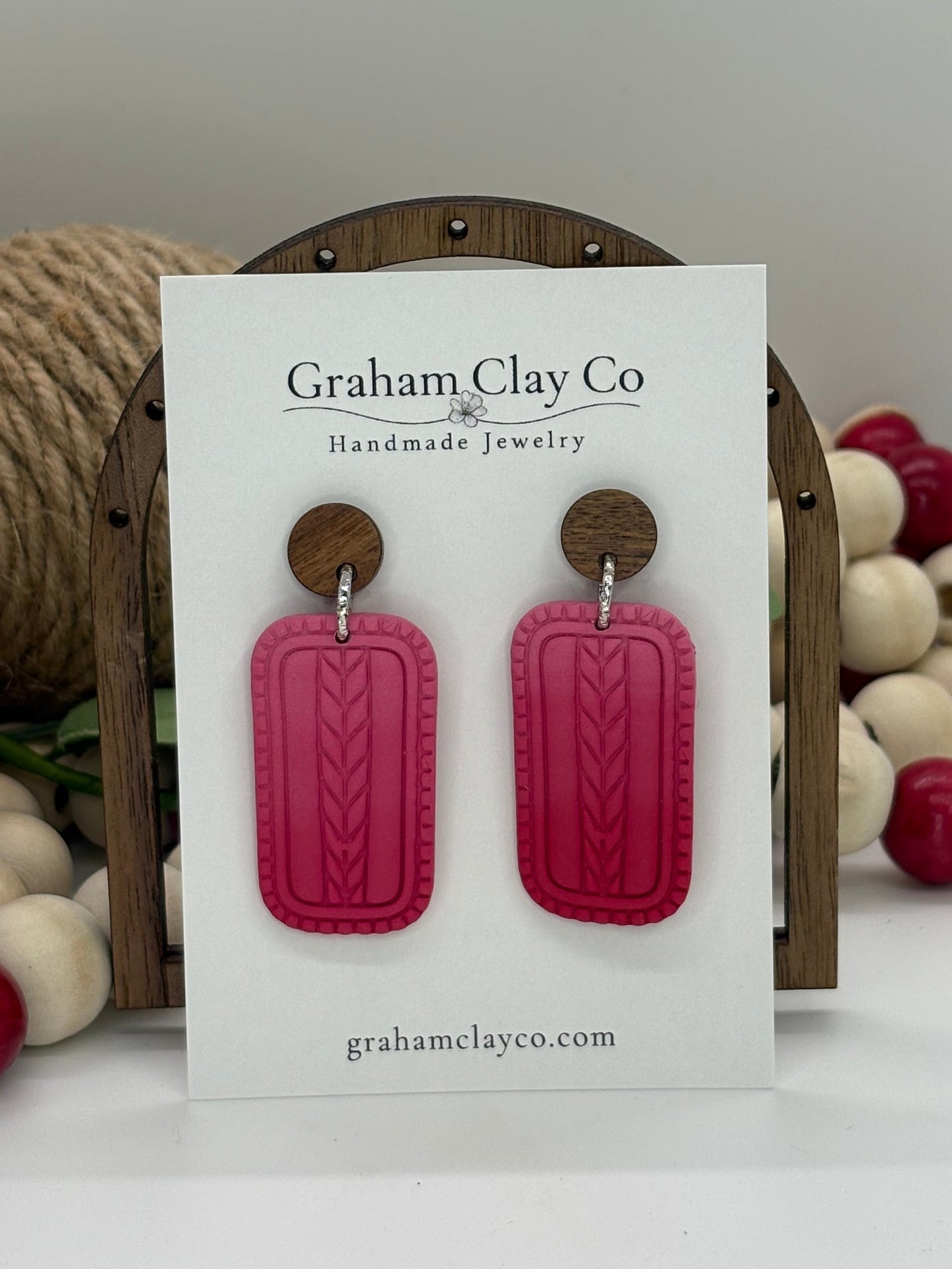 Pink Ombre Western Dangle Earrings