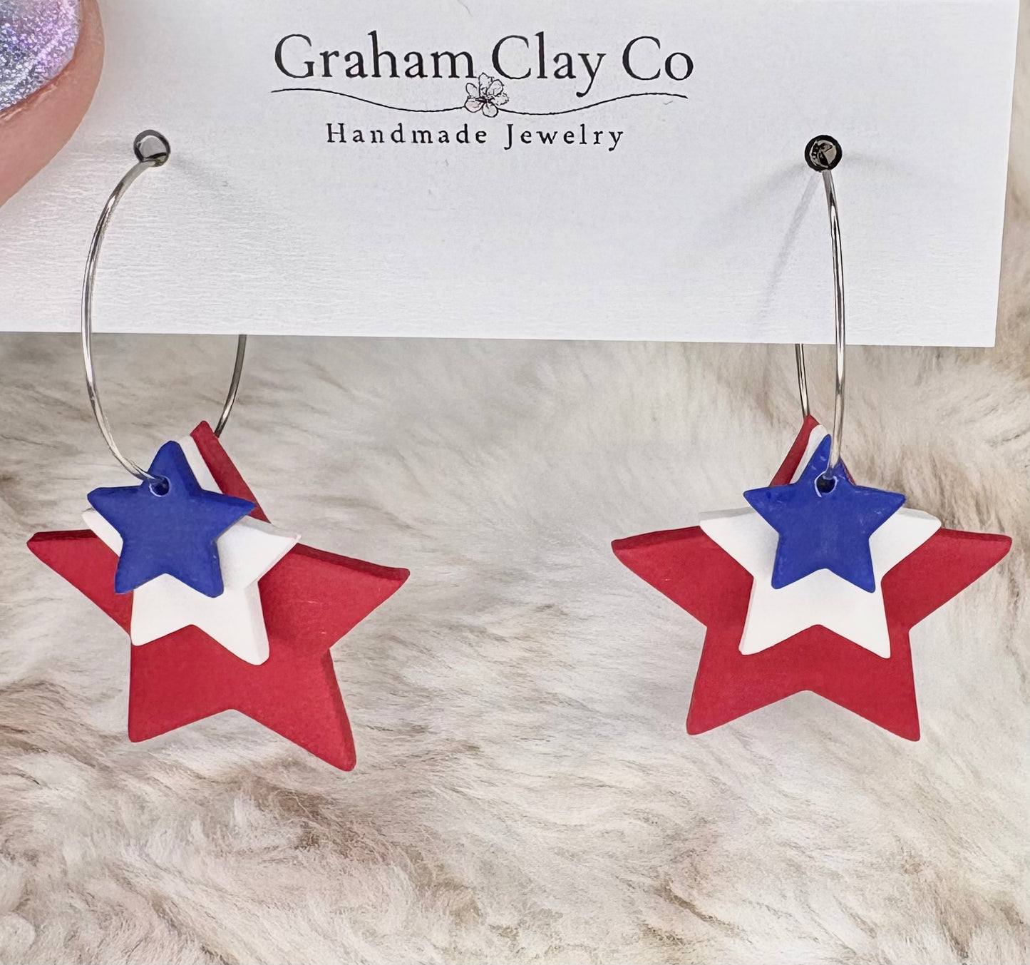 America’s Stars Hoop Earrings