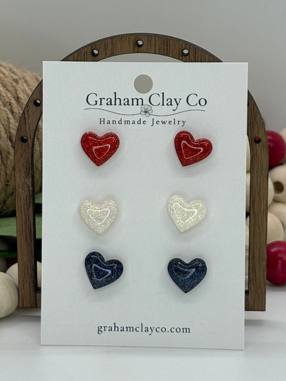 Mini Heart Stud Pack