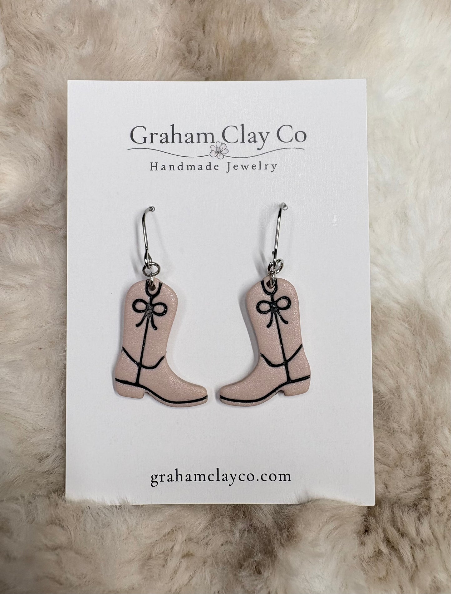 Boots and Bows Dangle Earrings