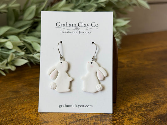 Large Bunny Dangle Earrings