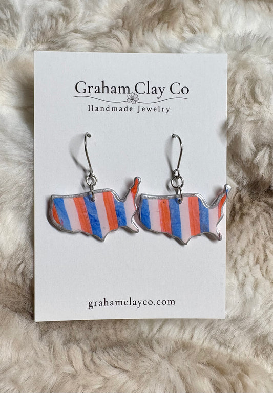 America’s Stripes Dangle Earrings