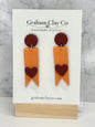 Heart Ribbons Drop Earrings-Customize