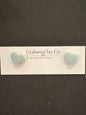 Mini Glitter Heart Studs