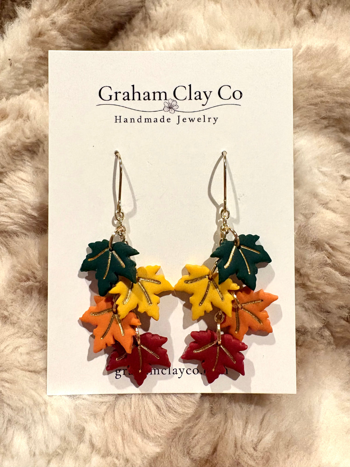Fall Maple Leaves Dangle Earrings