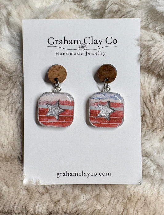 Framed Star Earrings