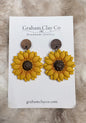 Golden Hour Sunflowers Dangle Earrings