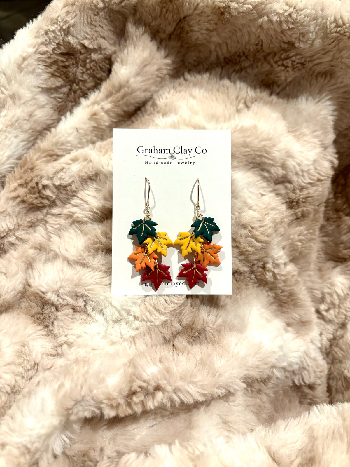 Fall Maple Leaves Dangle Earrings
