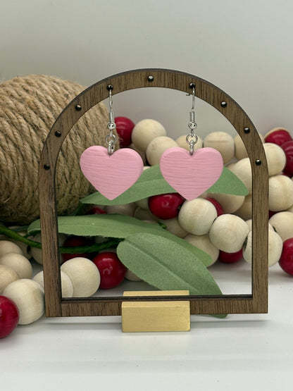 Textured Heart Puff Dangle Earrings