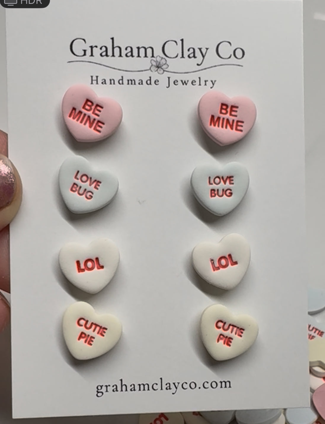 Conversation Heart Studs