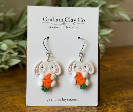 Hungry Bunny Dangle Earrings