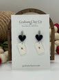 Letter Heart Dangle Earrings