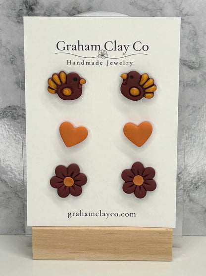 Orange and Maroon Stud Pack