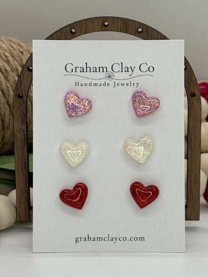 Mini Heart Stud Pack