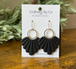 Scalloped Fan Dangle Earrings