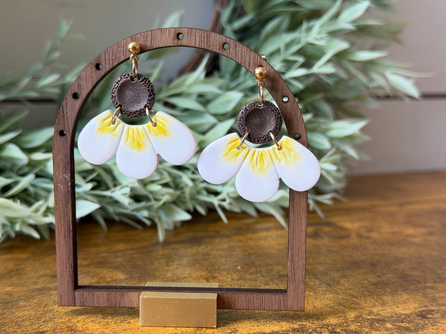 Daisy Drops Polymer Clay Earrings